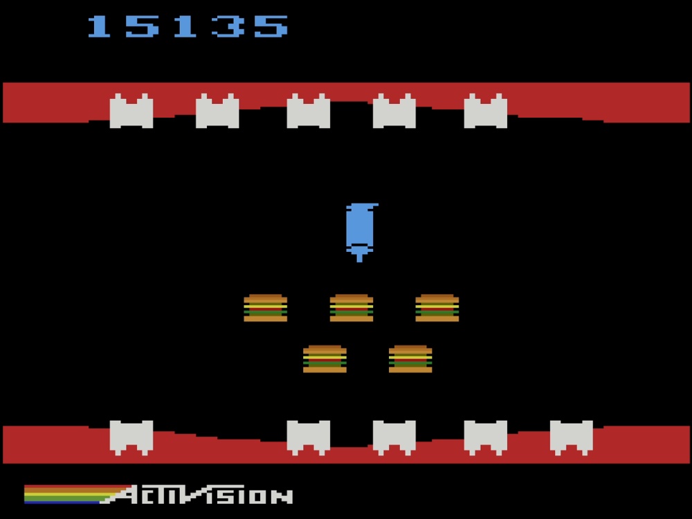 Gameplay of Plaque Attack for Atari 2600
